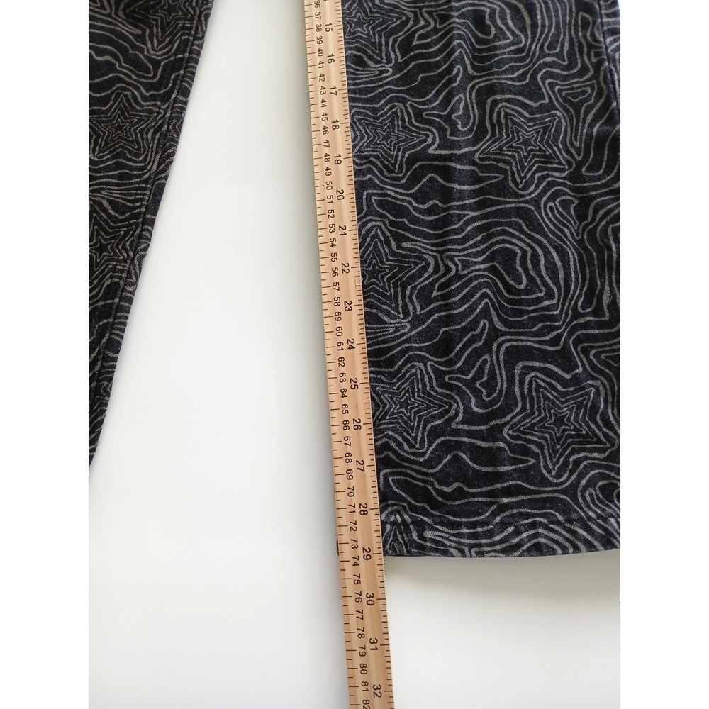 Milk It Funky Black & White Button Front Denim Jeans Women's Size 26 X 29 - Picture 10 of 12